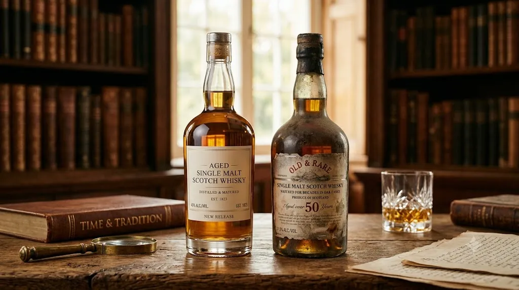 Rượu whisky mới và cổ - giá trị theo thời gian