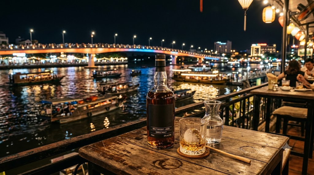 Thu mua rượu ngoại tại Cần Thơ view bến Ninh Kiều