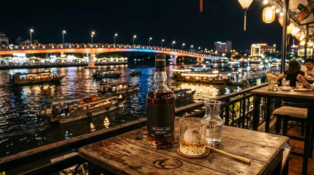 Thu mua rượu ngoại tại Cần Thơ view bến Ninh Kiều