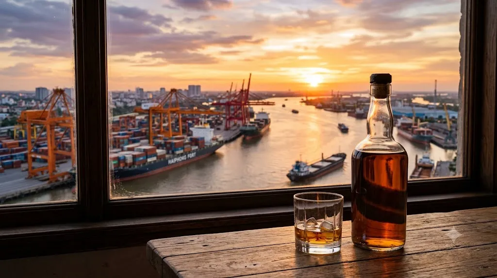 Thu mua rượu ngoại tại Hải Phòng view cảng biển