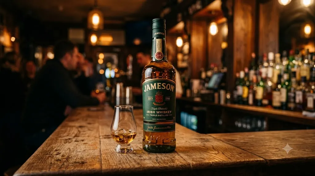 Chai Jameson Irish Whiskey, cùng nhà sản xuất Irish Distillers với Redbreast