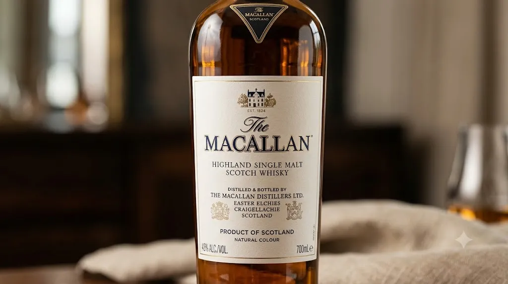 Nhãn chai Macallan cận cảnh