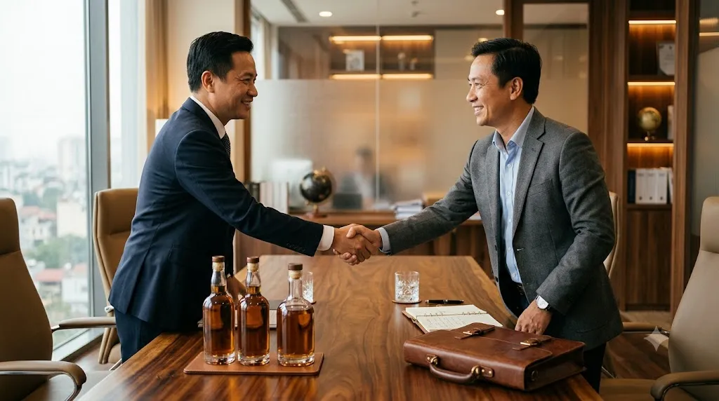 Bắt tay hợp tác giao dịch thu mua rượu